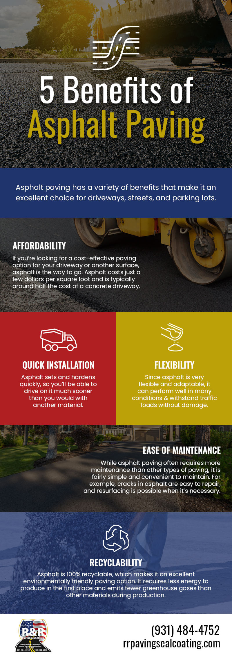 Asphalt may be the perfect material for your project.